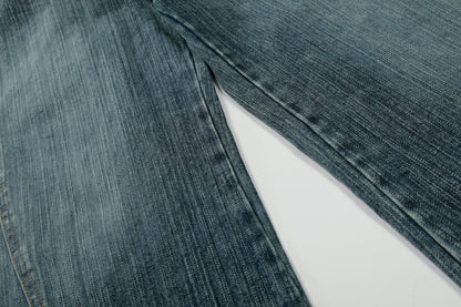 Blue Cowboy Curved Pants | Tajstylo