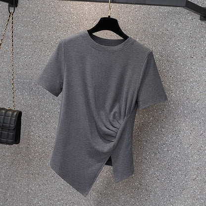 Casual Loose Fit Geometric Pattern T-Shirt | Tajstylo