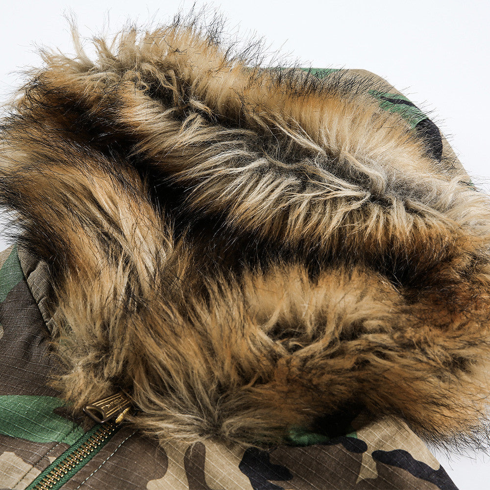 Camouflage Hooded Cotton Jacket | Tajstylo
