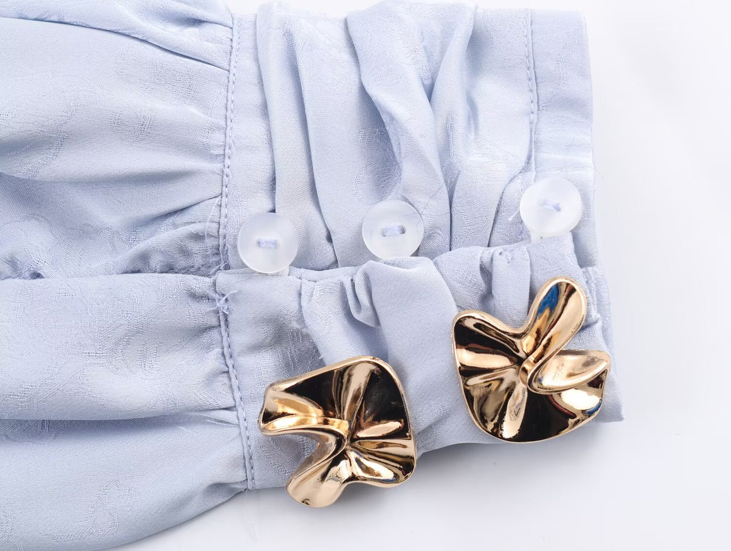 Embroidered Satin Bow Detail Blouse | Tajstylo