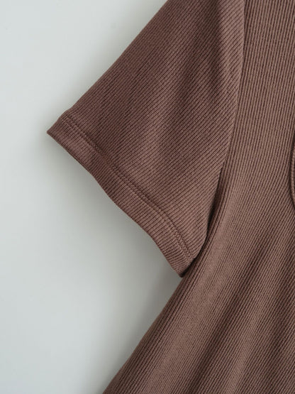 U-Neck Short Sleeve Top | Tajstylo