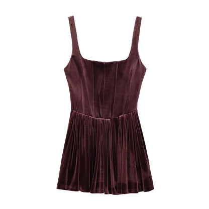 Velvet Corset Style Dress | Tajstylo