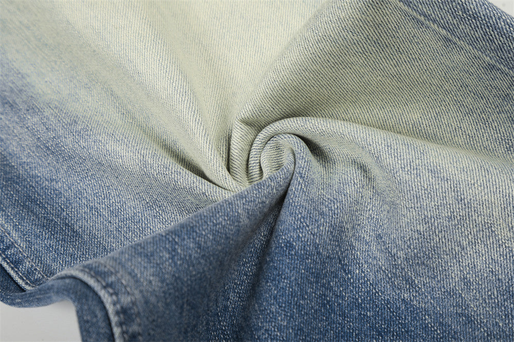 Color Blocked Polished Denim Jeans | Tajstylo