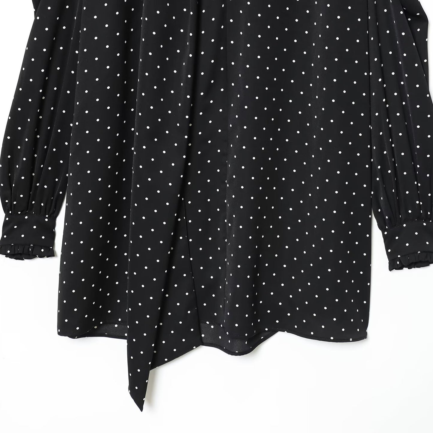 Polka Dot Tie-Up Scarf Dress | Tajstylo