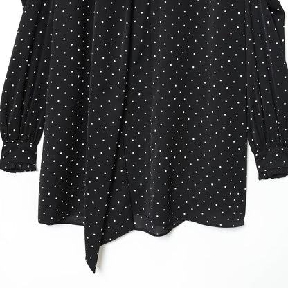 Polka Dot Tie-Up Scarf Dress | Tajstylo