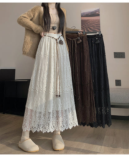 Lace Midi Skirt | Tajstylo