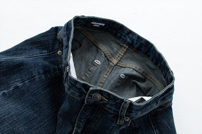 Washed Straight Leg Jeans | Tajstylo