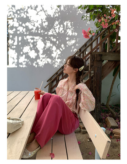Floral Long Sleeve Shirt | Tajstylo