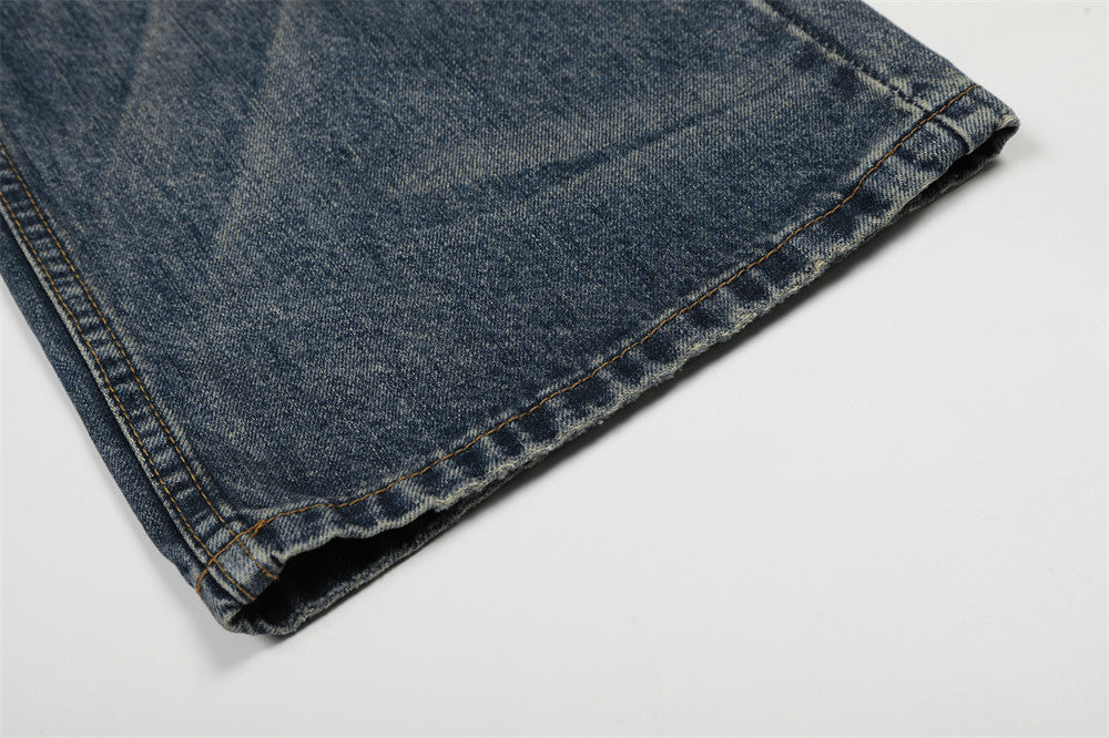 Casual Distressed Straight Leg Jeans | Tajstylo