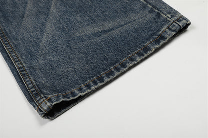 Casual Distressed Straight Leg Jeans | Tajstylo