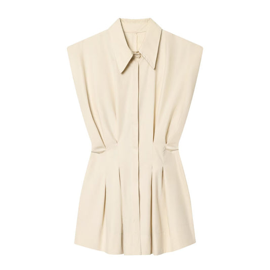 Chiffon Sleeveless Shirt | Tajstylo