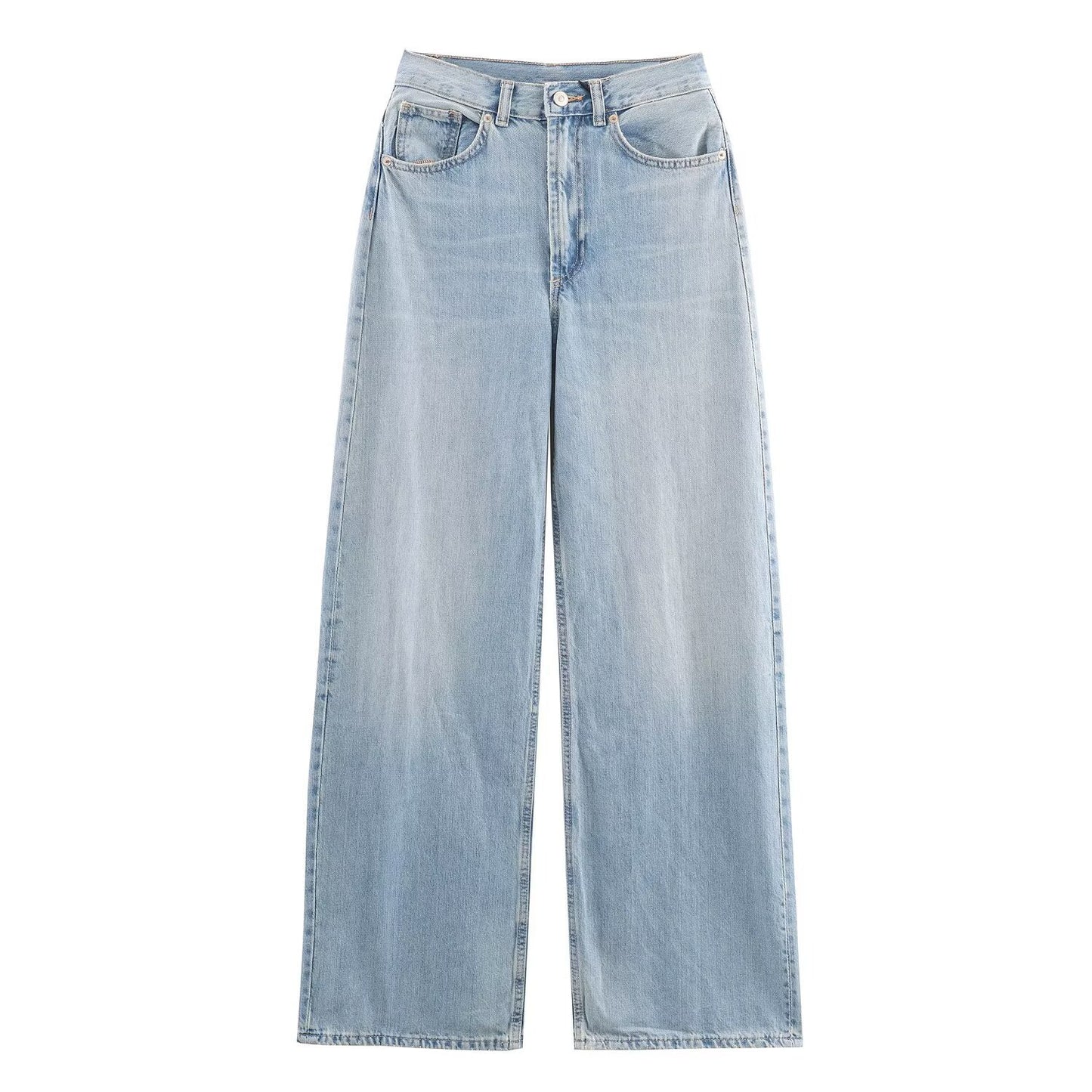 Woman wearing Casual Wide Leg High Waist Pants in a stylish urban setting