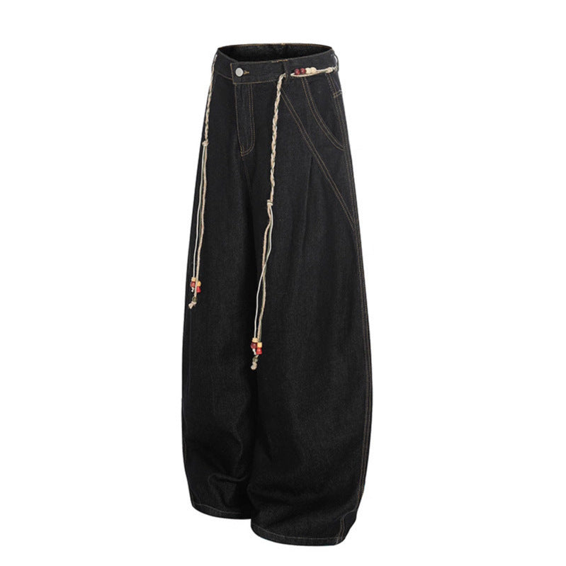 Woman wearing Pleated Wide Leg Casual Pants in a casual outdoor setting