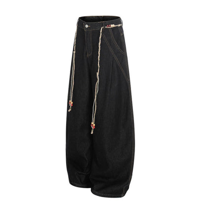 Woman wearing Pleated Wide Leg Casual Pants in a casual outdoor setting