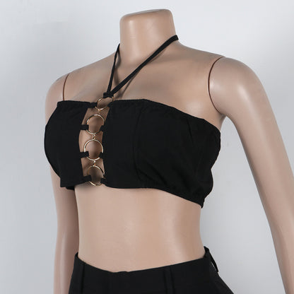 Flattering Ripped Fitted Two-Piece Nightclub Outfit | Tajstylo