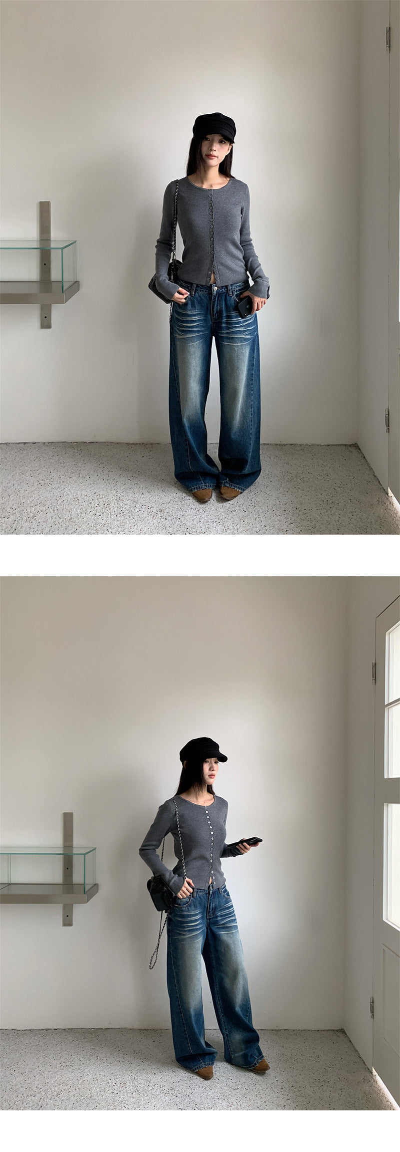 Distressed Wide Leg Jeans | Tajstylo