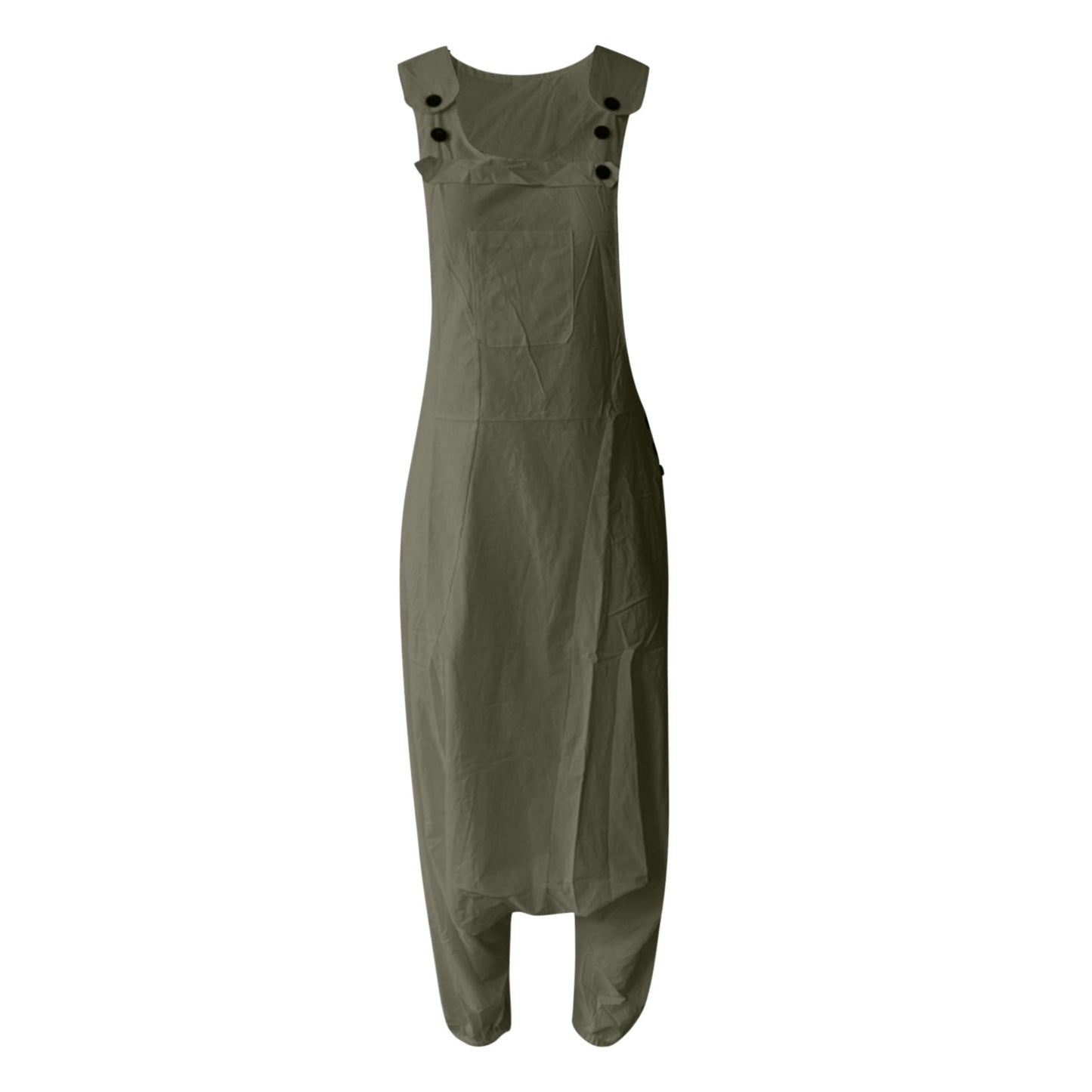 Wide Leg Harem Jumpsuit with Pockets | Tajstylo