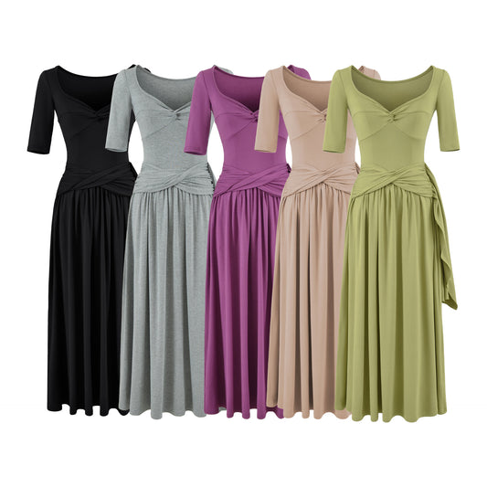 Knot Waist Slim-Fit Dress | Tajstylo