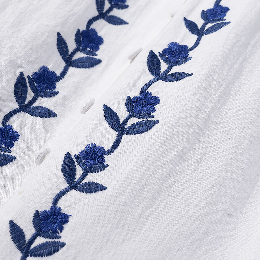 Embroidered Strapless Midi Dress | Tajstylo