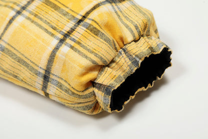 Double Sided Plaid Stand Collar Jacket | Tajstylo