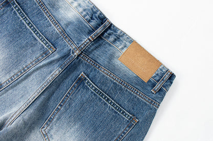 Vintage Bamboo Texture Loose Fit Jeans | Tajstylo