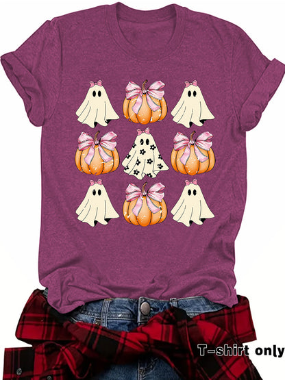Funny Coquette Bow Pumpkin T-Shirt | Tajstylo