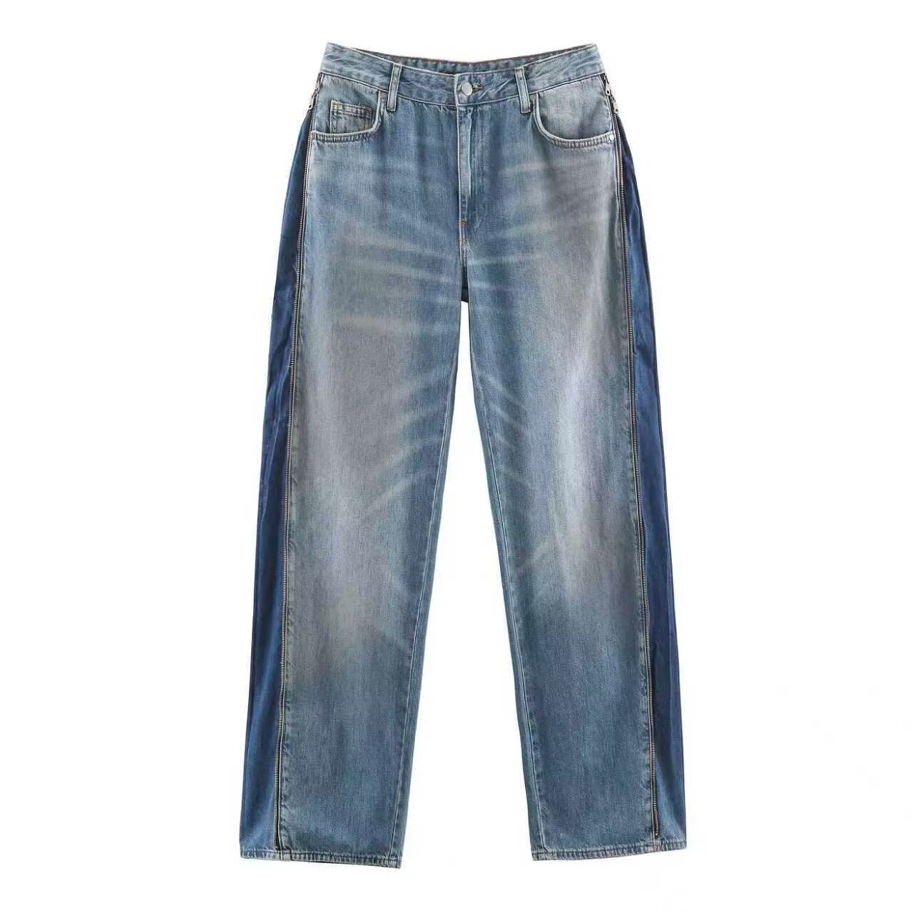 Mid Waist Zipper Jeans for Women | Tajstylo