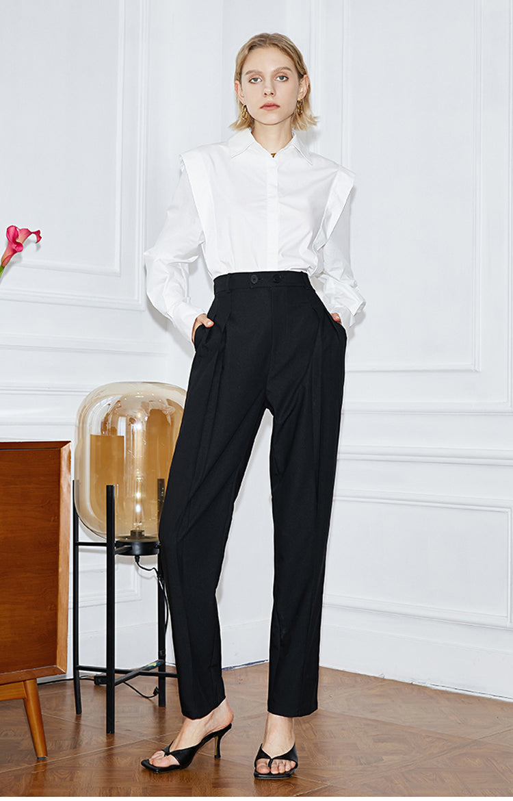 Elegant Long Sleeve Lapel Blouse | Tajstylo