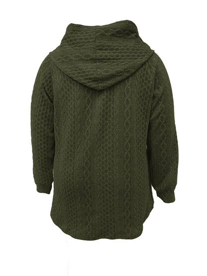 Solid Color Loose Zip Hoodie | Tajstylo