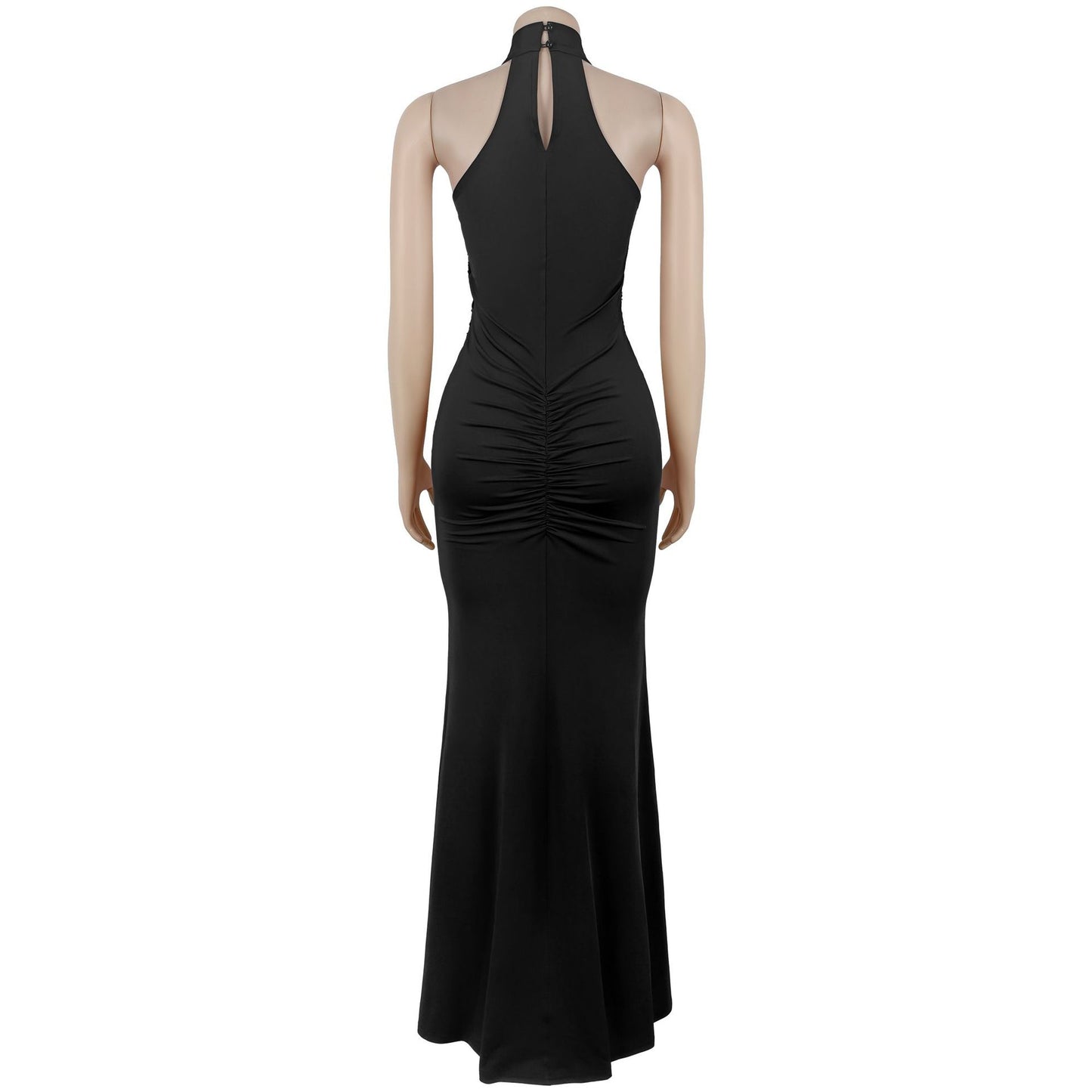 Fitted Sequin Velvet Split Dress | Tajstylo