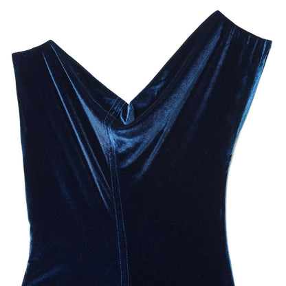 Waist Velvet Midi Dress | Tajstylo