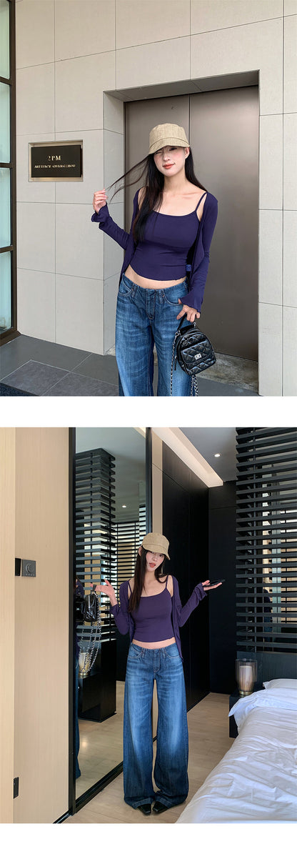 Loose Fit Straight Leg Denim Jeans | Tajstylo