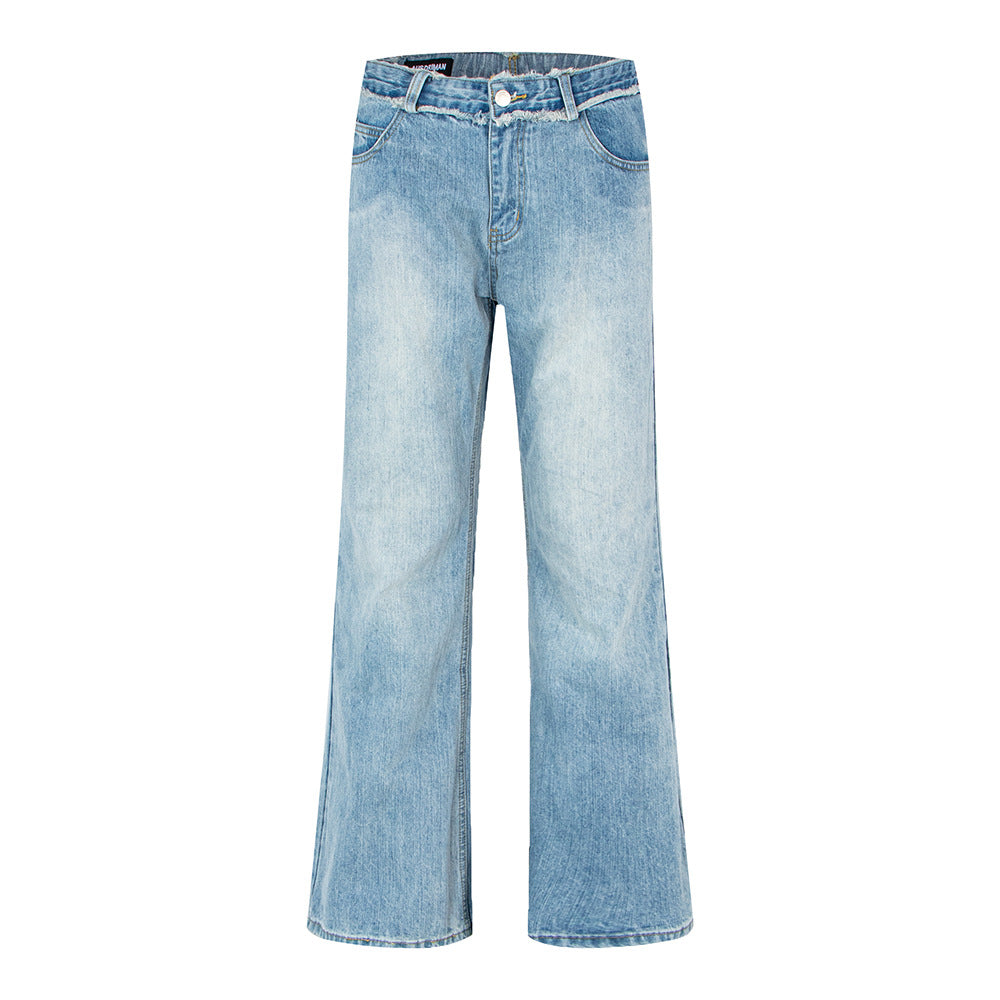 Distressed Loose Fit Straight Leg Jeans | Tajstylo