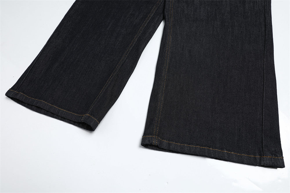 Original Color Denim Straight Leg Pants | Tajstylo