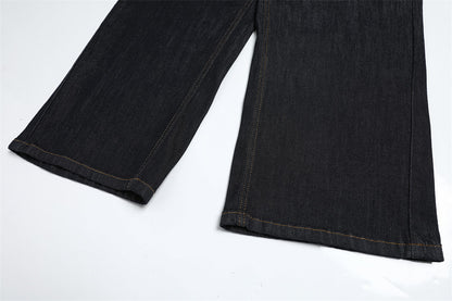 Original Color Denim Straight Leg Pants | Tajstylo