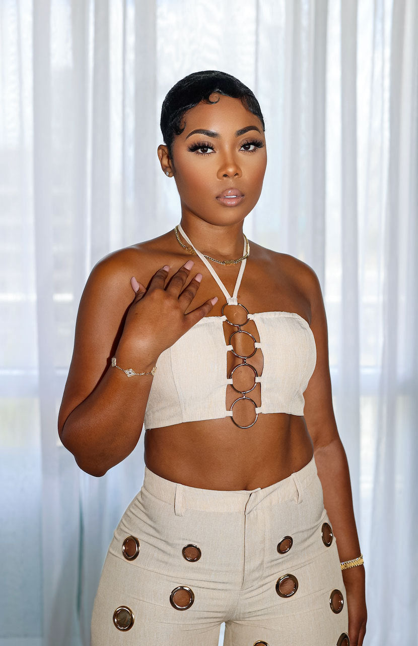 Flattering Ripped Fitted Two-Piece Nightclub Outfit | Tajstylo
