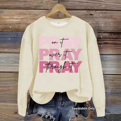 Woman wearing Round Neck Hoodie for Women in a casual outdoor setting