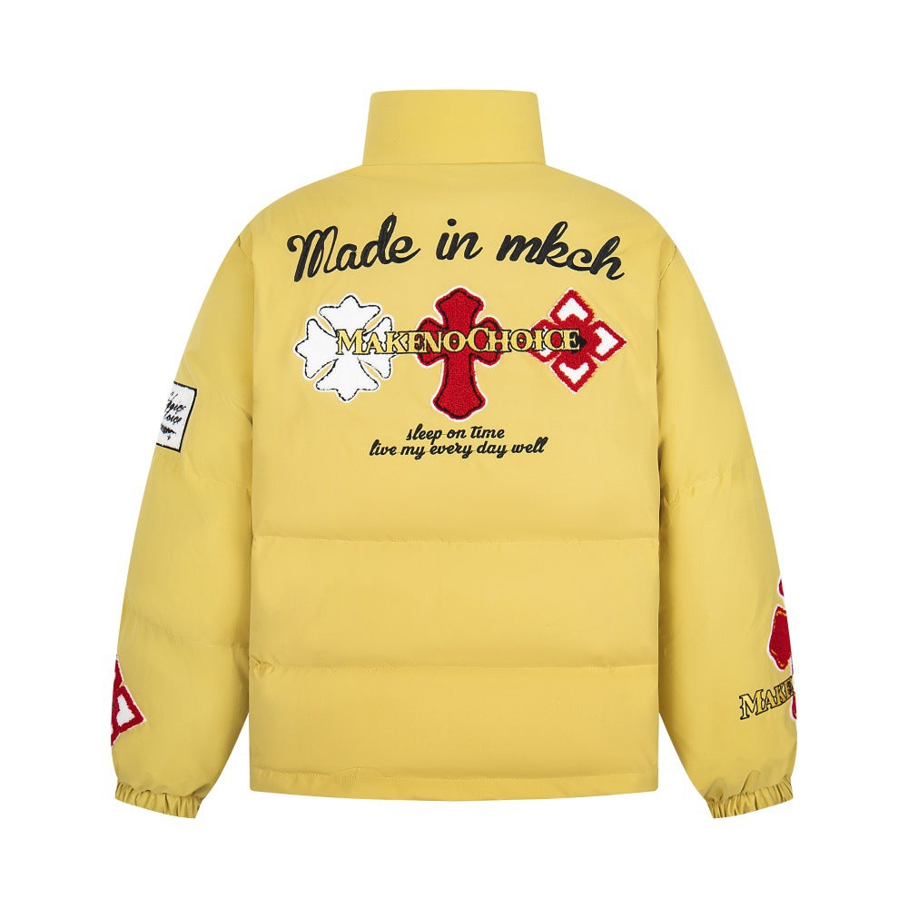 High Collar Zip-Up Winter Jacket | Tajstylo