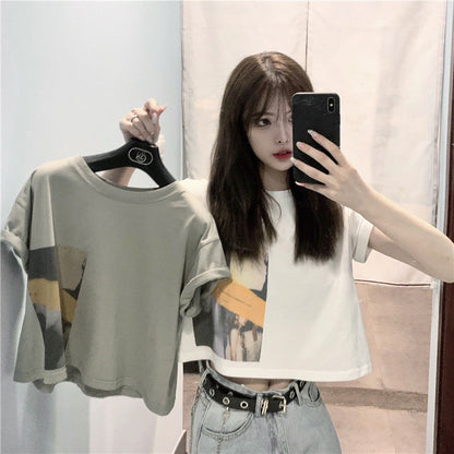 Casual Heart Design Crop Top | Tajstylo