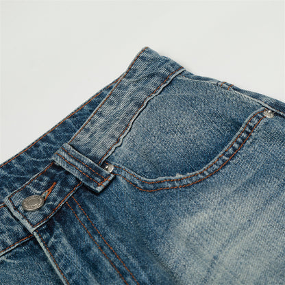 Distressed Blue Denim Jeans | Tajstylo