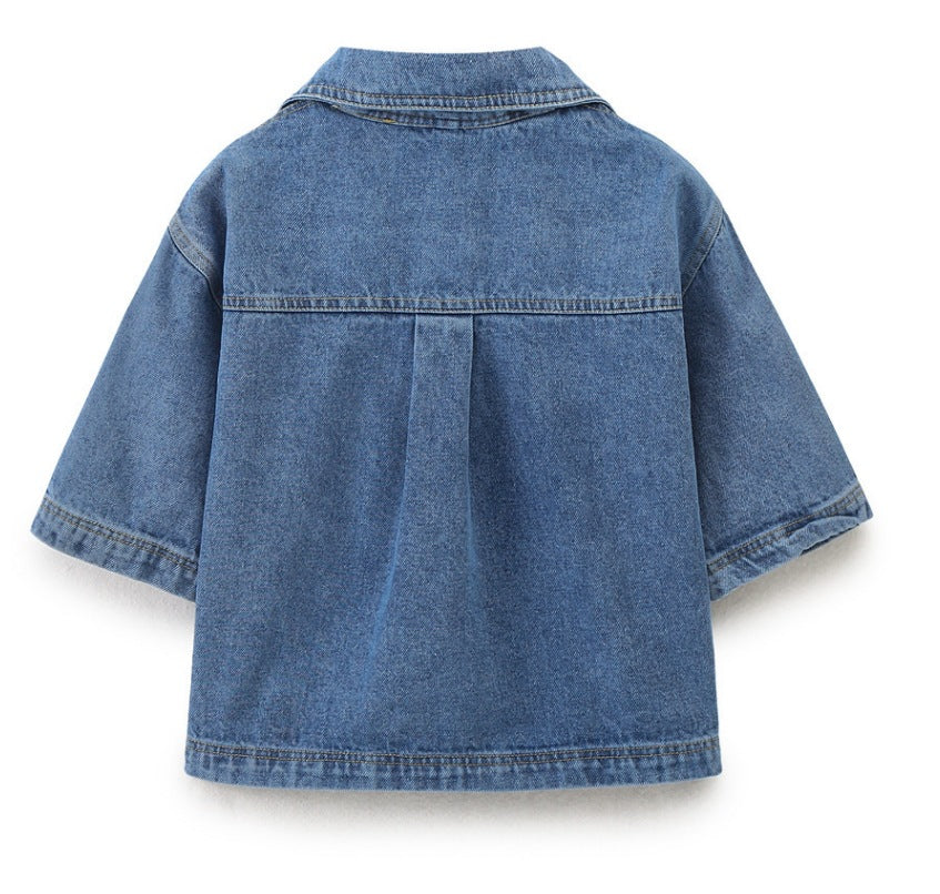 Short Denim Shirt for Women | Tajstylo