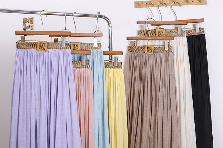 Solid Color A-Line Skirt | Tajstylo