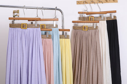 Solid Color A-Line Skirt | Tajstylo