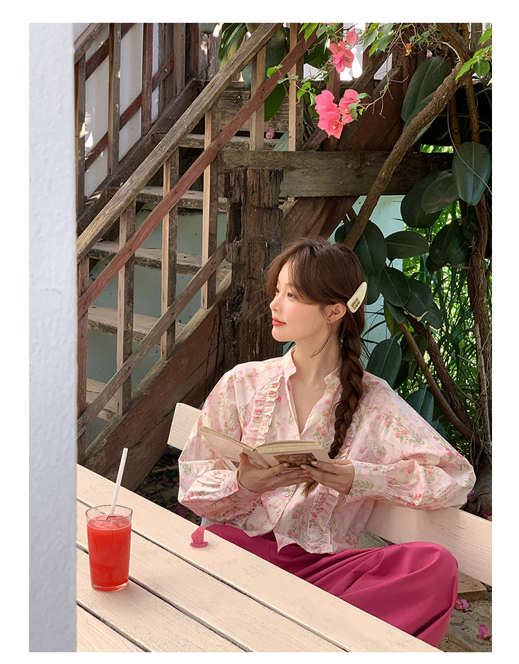 Floral Long Sleeve Shirt | Tajstylo