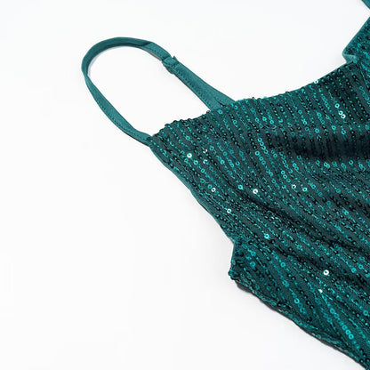Sexy Sequin Camisole Dress | Tajstylo