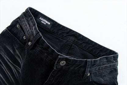 Distressed Cat Whisker Straight Leg Jeans | Tajstylo