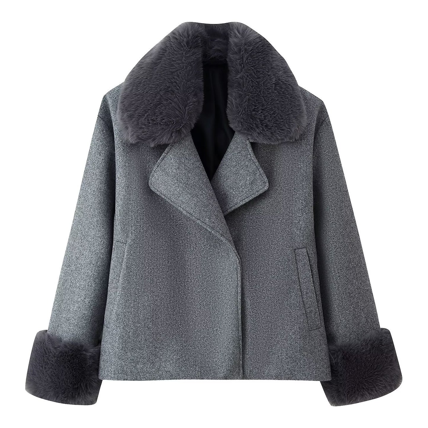 Casual Wool Blend Coat | Tajstylo