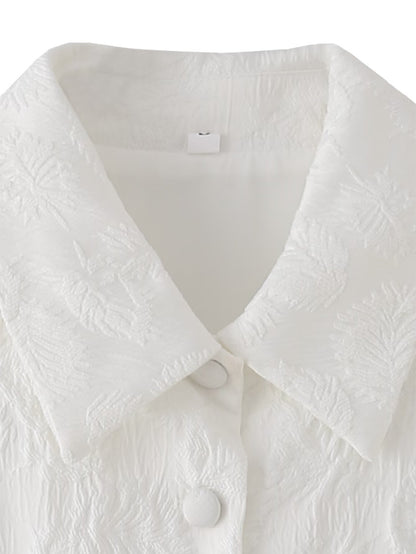 Jacquard Polyester Sleeveless V Neck Top | Tajstylo