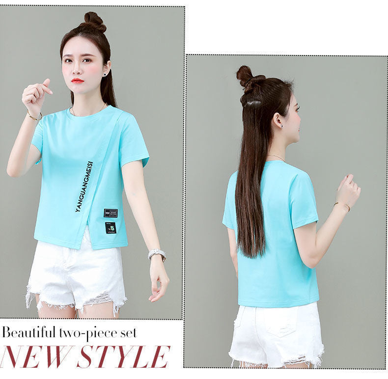 Chic Short Sleeve Slim Fit Top | Tajstylo