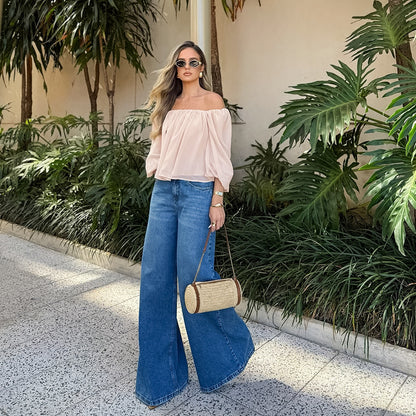 One Shoulder Chiffon Top | Tajstylo
